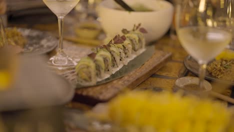 sushi roll dinner party