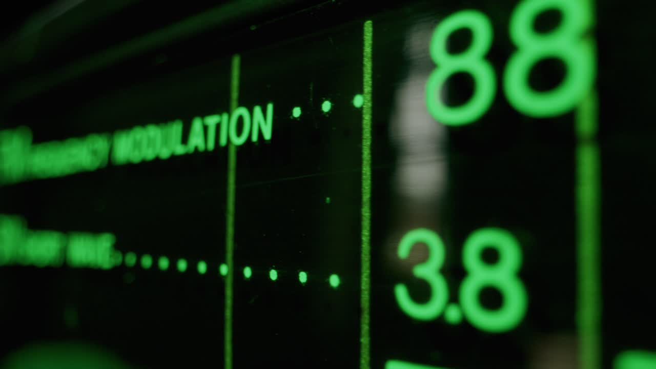 Vintage Radio Dial with Green Numbers