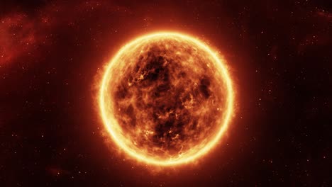 highly detailed 3d vfx render of the whole of the sun, with high energy solar storms and coronal mass ejections