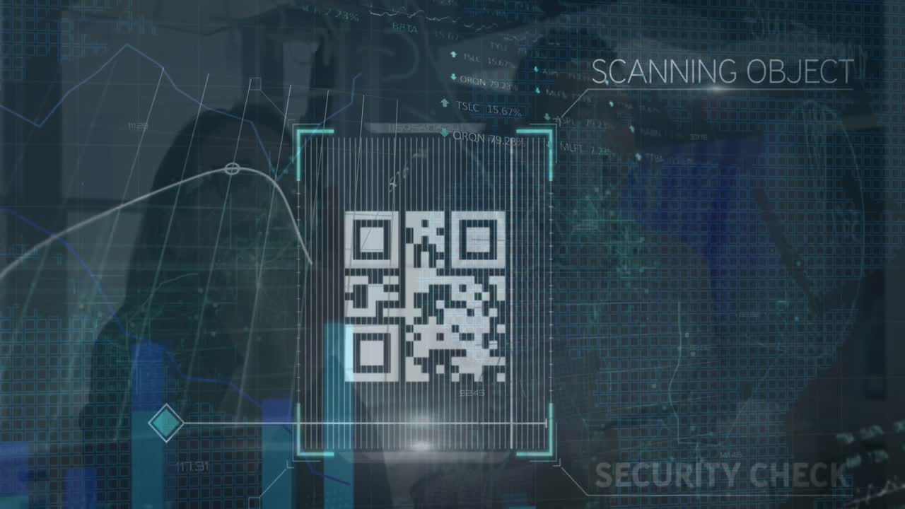 Animation of data processing over diverse business people talking