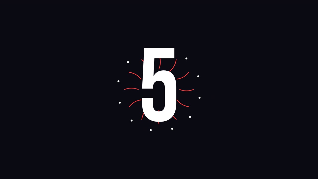 Animated Countdown Timer from Ten to Zero