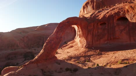 utah corona arch drone shot