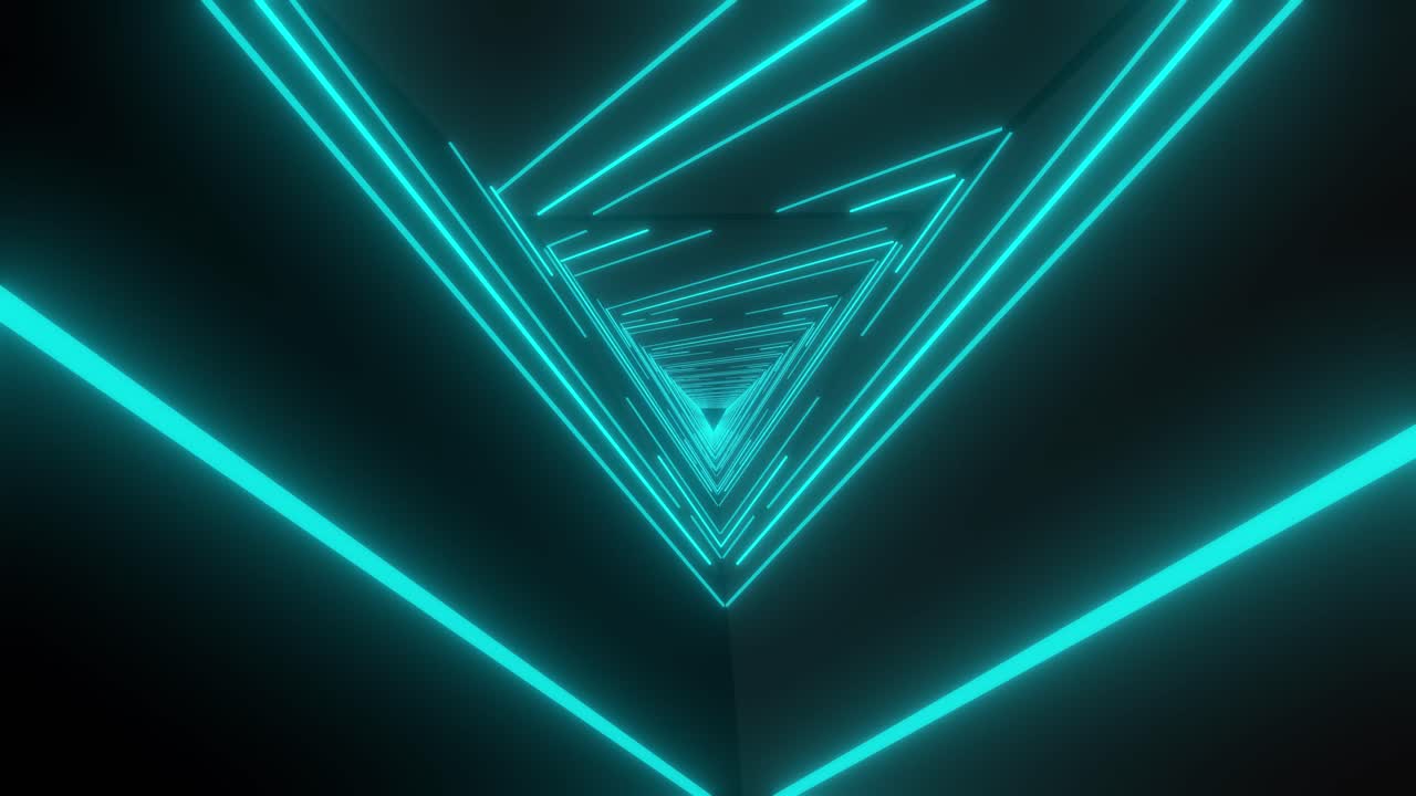 tunnel a triangolo al neon