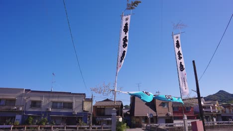 japanese summer festival on oshima island in setonaikai, traditional village