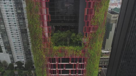 vertical garden on a modern skyscraper