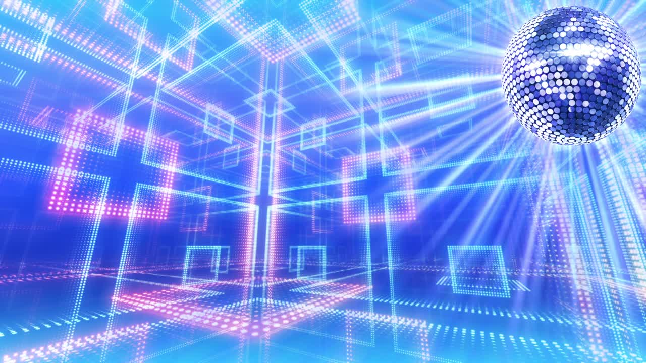 거울 공 디스코 조명 클럽 댄스 파티 반이는 배경