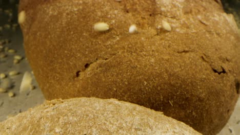 freshly baked bread with seeds