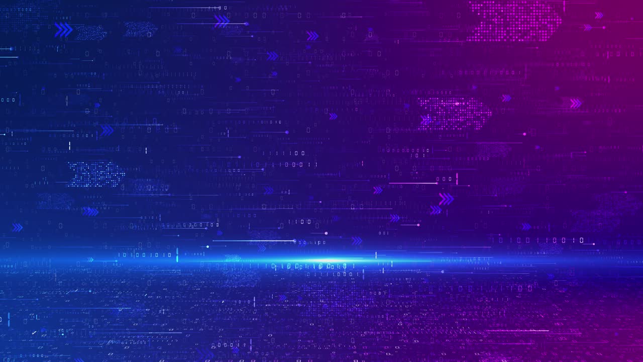 Abstract Digital Data Flow and Binary Code Background