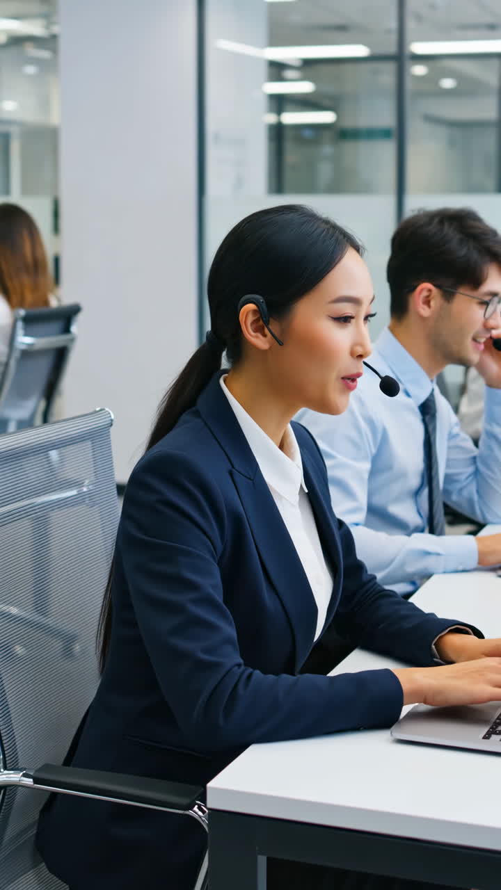 Customer Service Agent Working in an Office