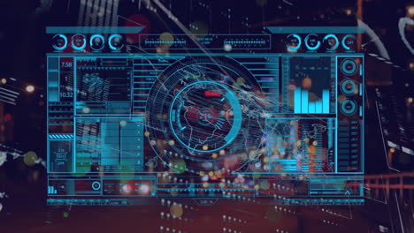 animación de puntos sobre el procesamiento de datos