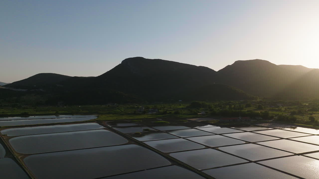 크로아티아, 유럽의 스톤 마을의 공중 촬영