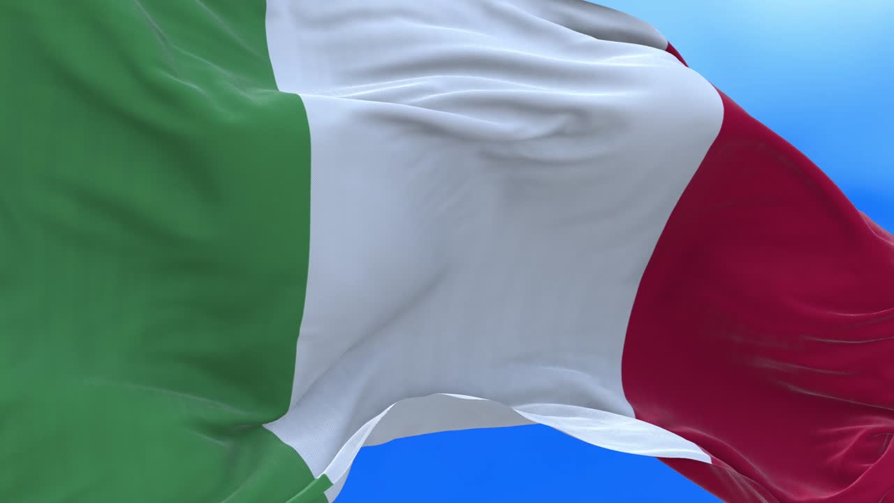 Loop continuo della bandiera italiana.