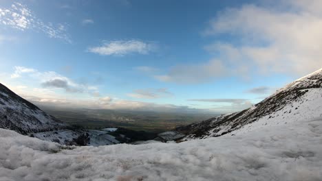 moel famau welsh snowy mountain valley timelapse cold agricultural rural winter landscape weather