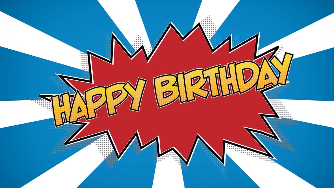 feliz cumpleaños escrito en la burbuja del discurso