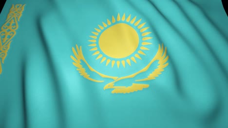 waving realistic kazakhstan flag background. loop animation