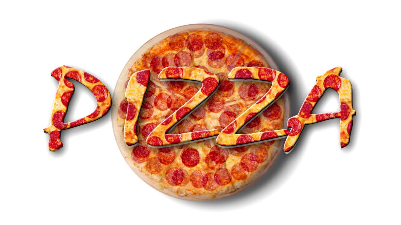 페페로니 피자 배경의 영상