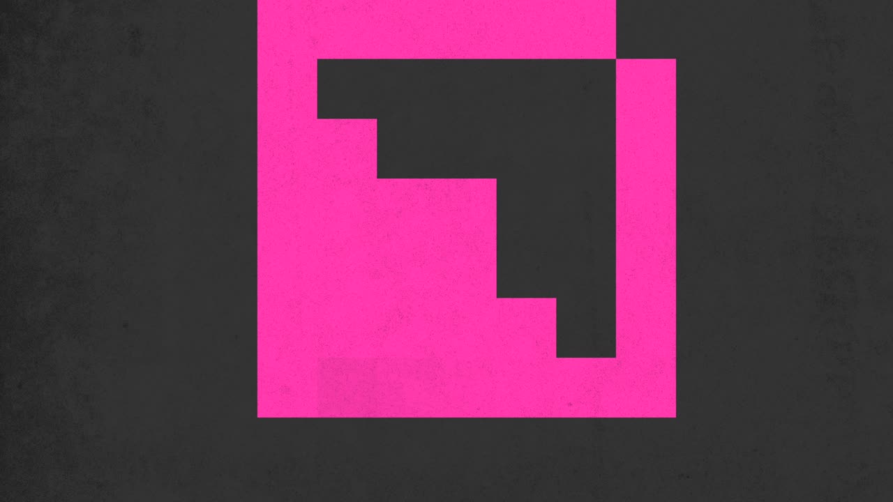 A black and white checkerboard pattern with a small square at the center, suitable for web or app design. Simple and visually appealing geometric layout