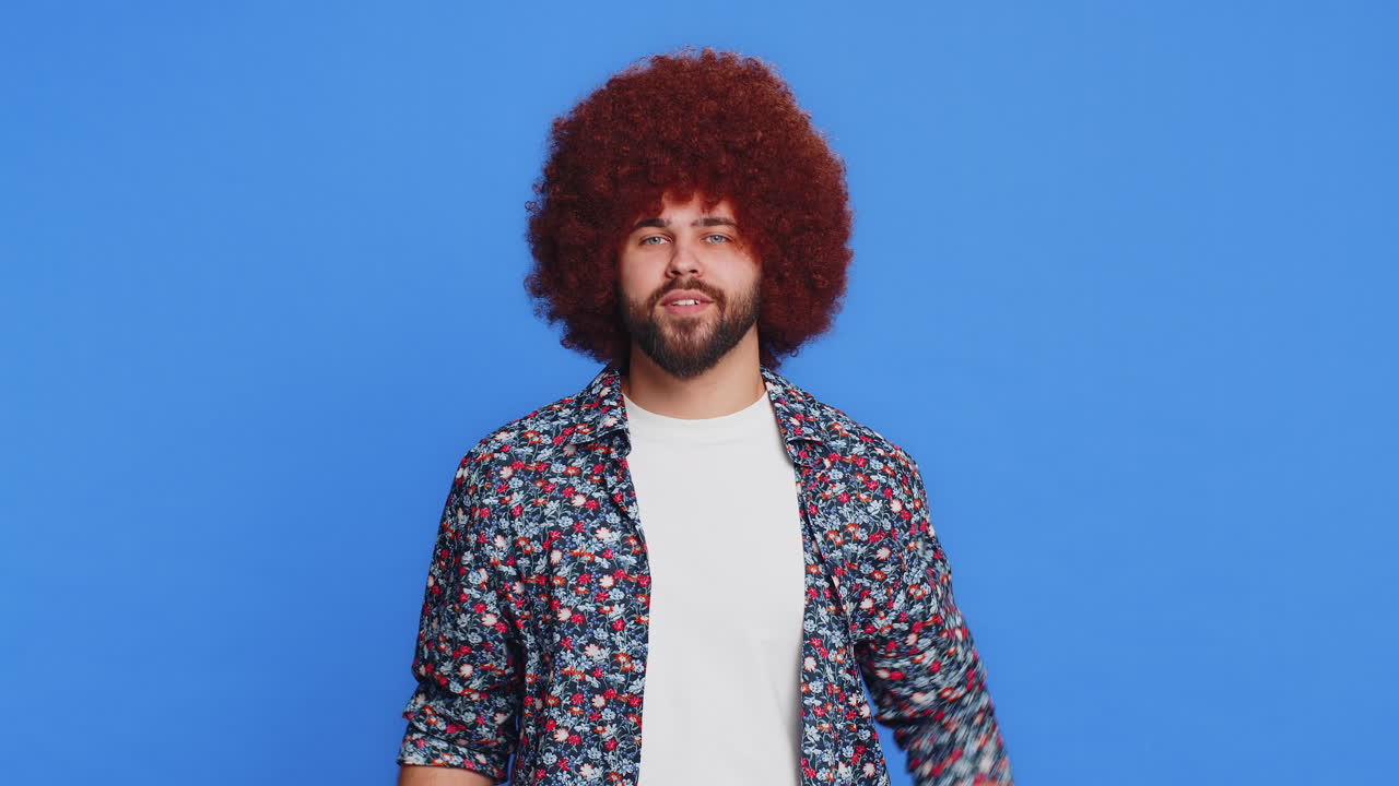 Happy man showing ok gesture like sign positive feedback celebrate victory approve idea victory