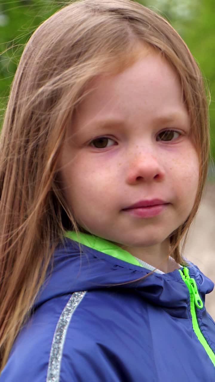 Close-up portrait of a thoughtful girl
