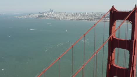 aerial video of the san francisco golden gate bridge