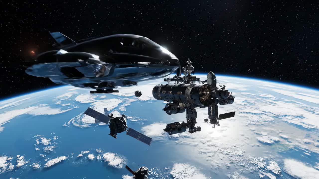 Images of Space Stations Orbiting Earth