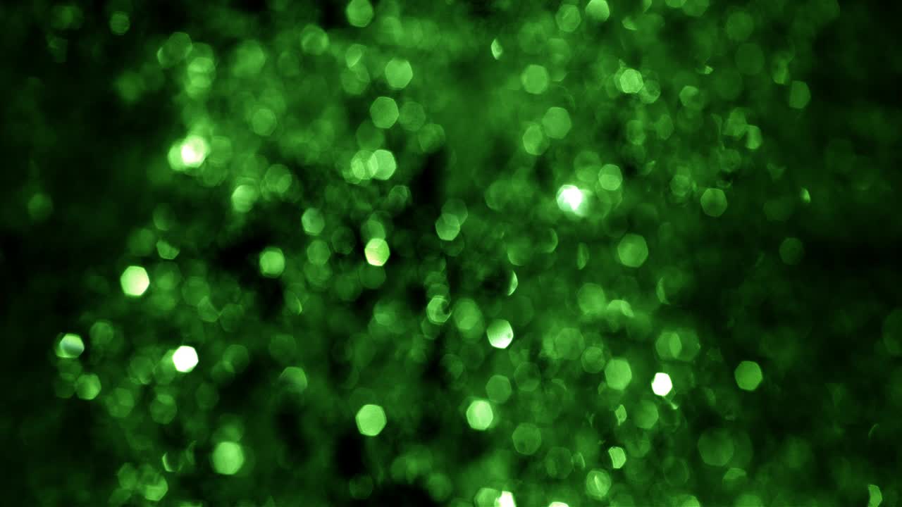 bucle de textura bokeh verde con luces desenfocadas