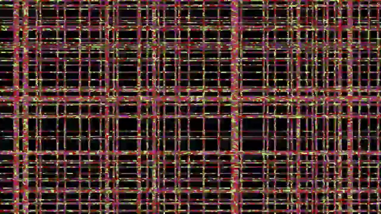 Abstract Digital Grid Pattern with Shifting Colorful Lines