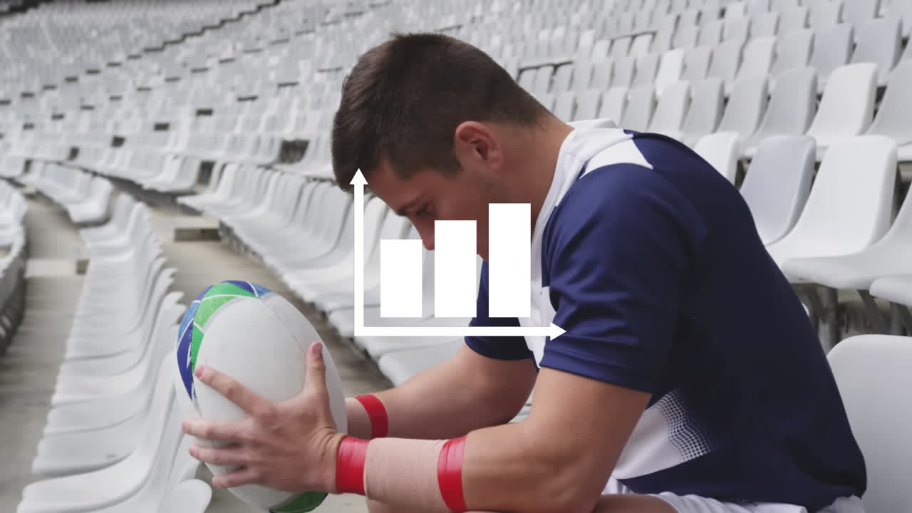 럭비 선수를 통한 연결 네트워크의 애니메이션