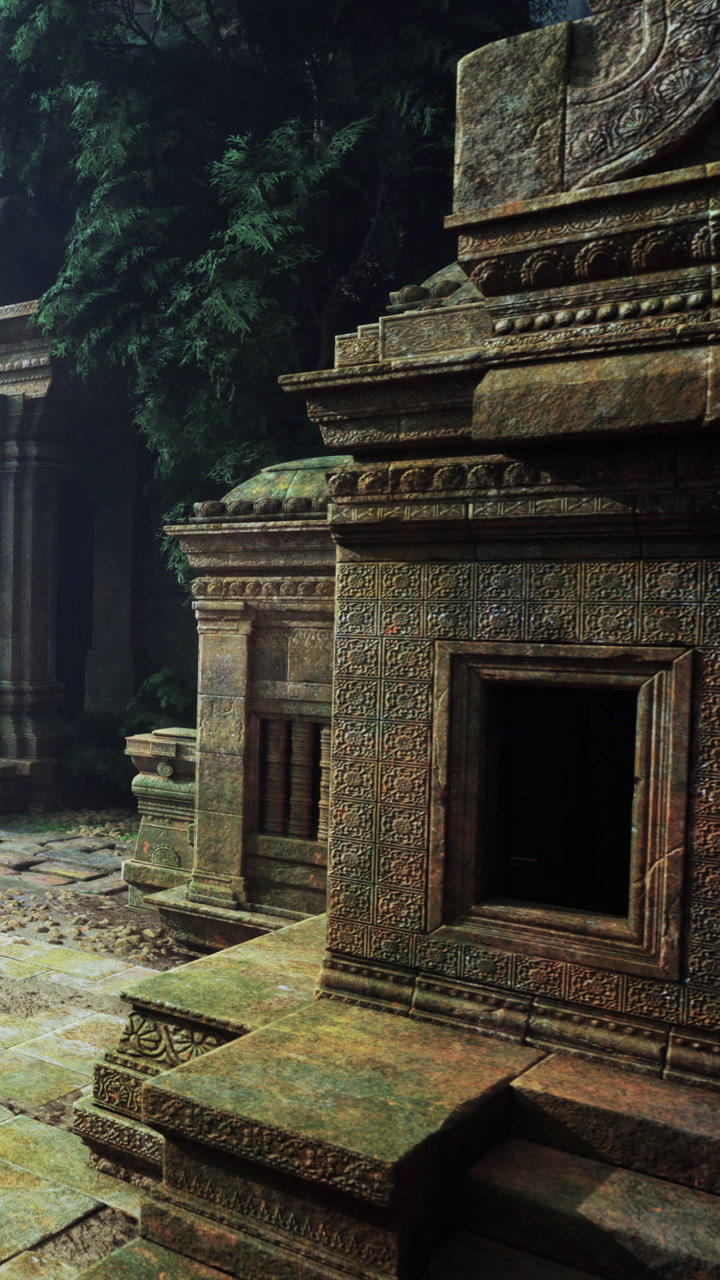 Ancient stone structures hidden in lush green forest reveal lost history