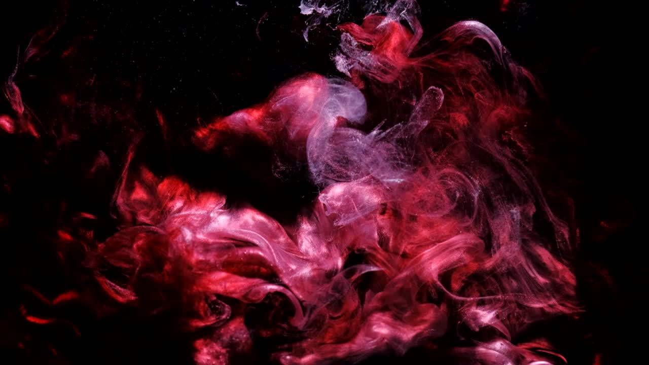 animazione a scoppio di fluido movimento di fumo rosso viola