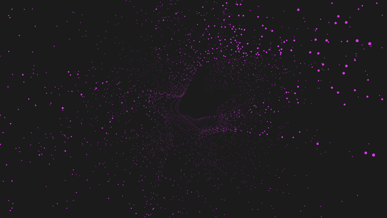 Colorful star field with neon led in dark galaxy