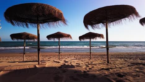 empty beach near marbella, andalusia, spain