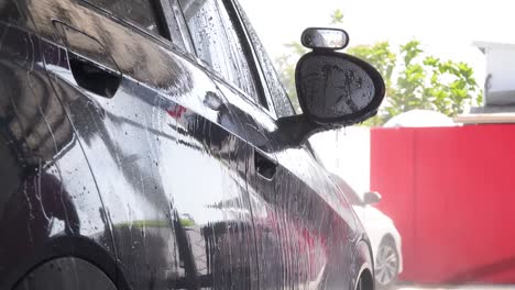 lavado de coches en curso