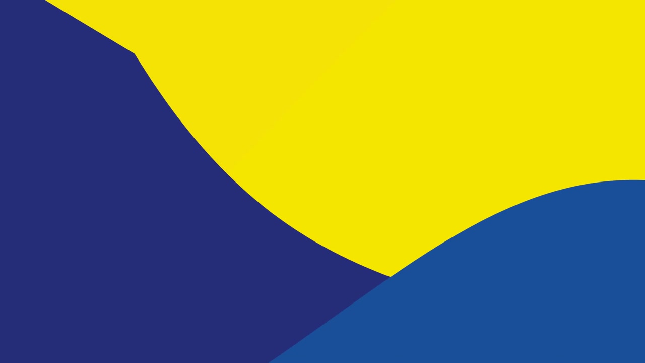 Abstract Motion Graphic with Yellow and Blue Wavy Shapes