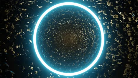 portal abstracto a lo desconocido. anillo azul de energía. fondo 1