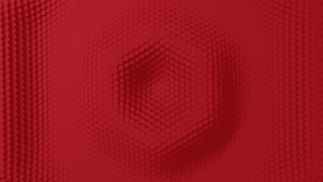 hexágono abstracto con efecto offset. animación de anillos hexágonos puros rojos. fondo abstracto para una presentación de negocios. bucle sin costuras de renderización 4k 3d.