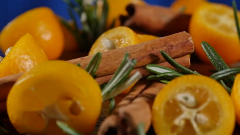 kumquats with cinnamon and rosemary