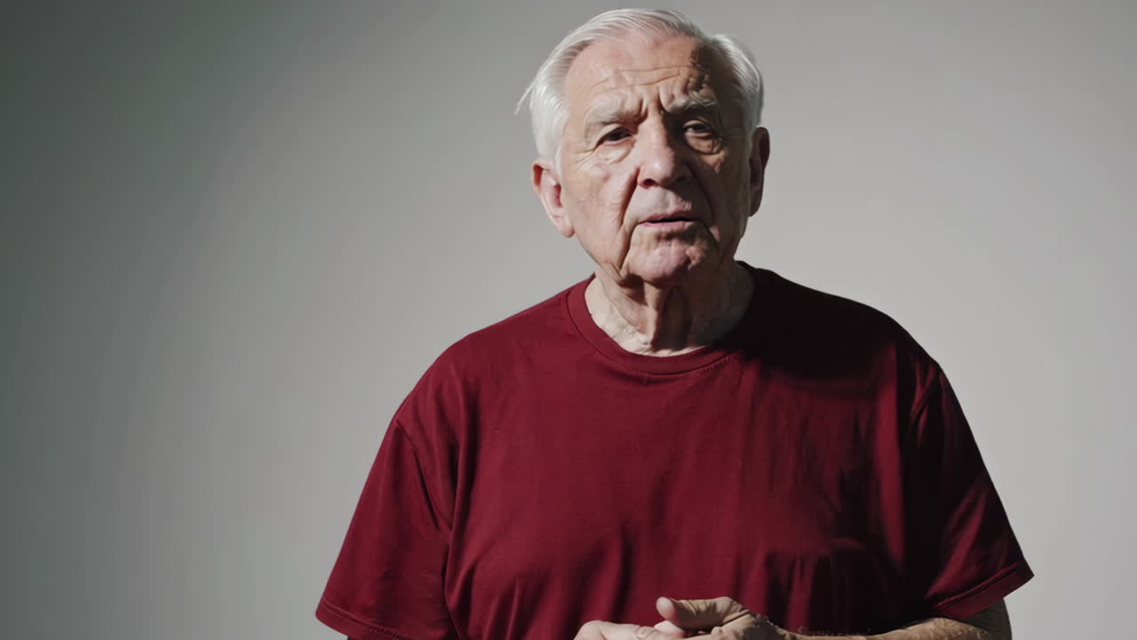 hombre anciano hablando