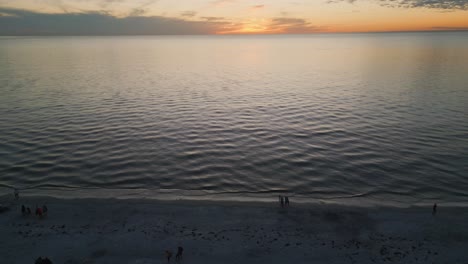 peaceful and calm sunset at indian shores beach in florida