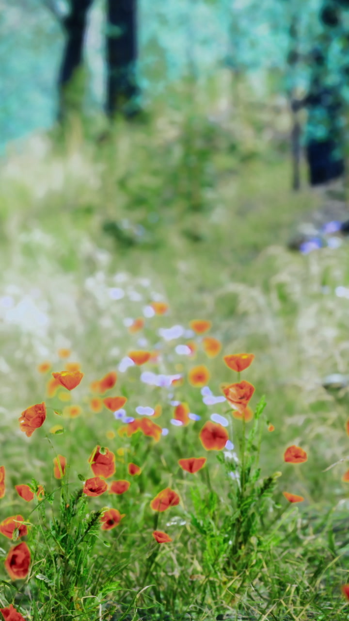 Vibrant wildflower meadow showcases natures beauty in full bloom