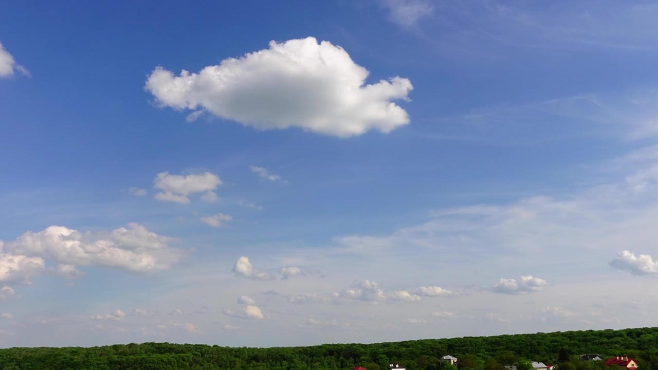Clouds in the sky. Shooting of time lapse.