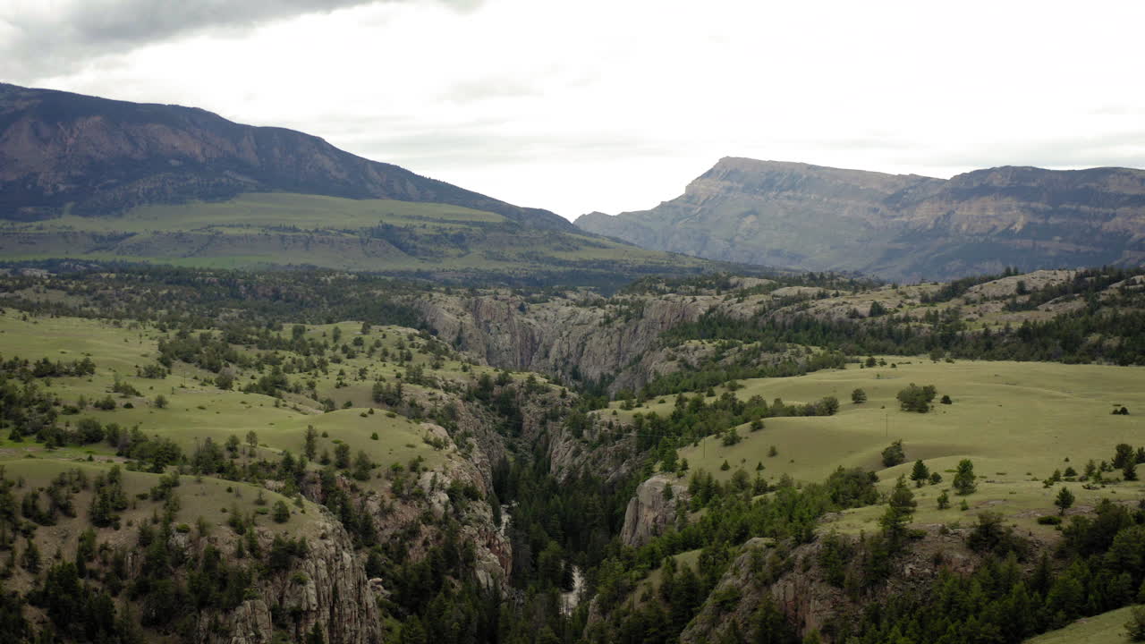 Majestic Canyon Landscape with River and Mountains