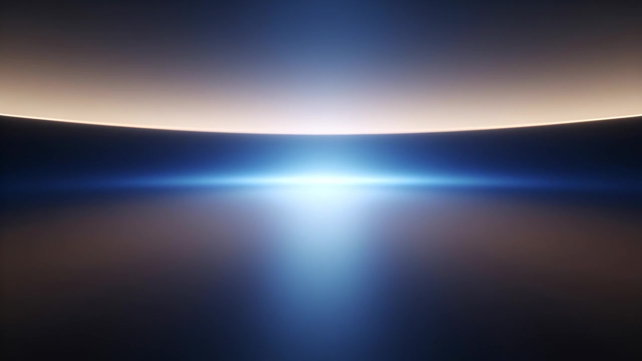 Brightening limb and blue band widening near horizon from space, showing vertical bluish reflection