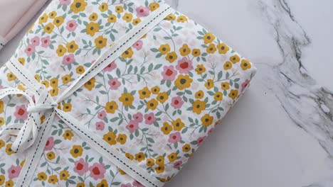 pink and floral fabric, ready for a project