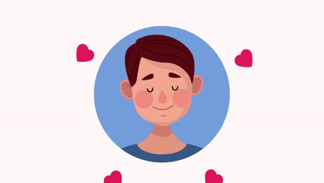 젊은이와 마음의 정신 건강 애니메이션