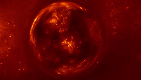 deep red giant wormhole curves the space around it