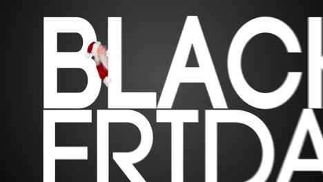 santa peeping on black friday logo