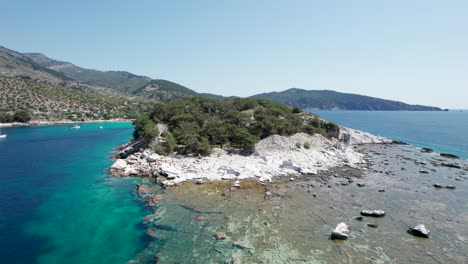 aliki ancient marble quarry: a bird’s eye view of turquoise waters and majestic white marble, thassos, greece??