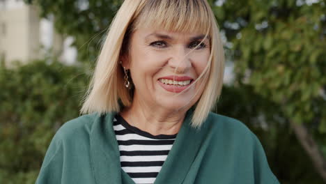 smiling older woman portrait
