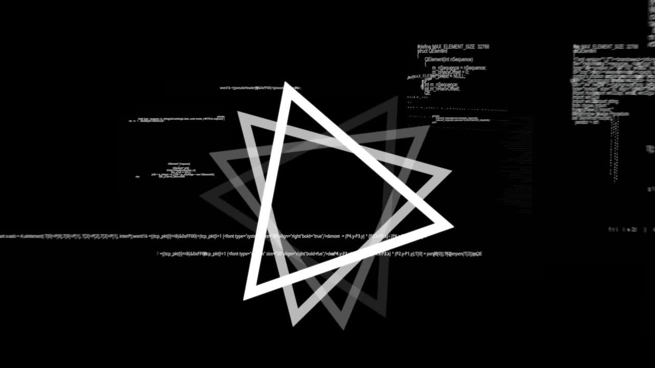 데이터 처리를 통해 움직이는 기하학적 모양의 애니메이션